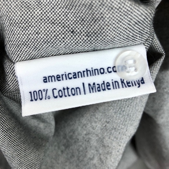 American Rhino Grey Button Up Shirt Cotton New NWT - Picture 3 of 5